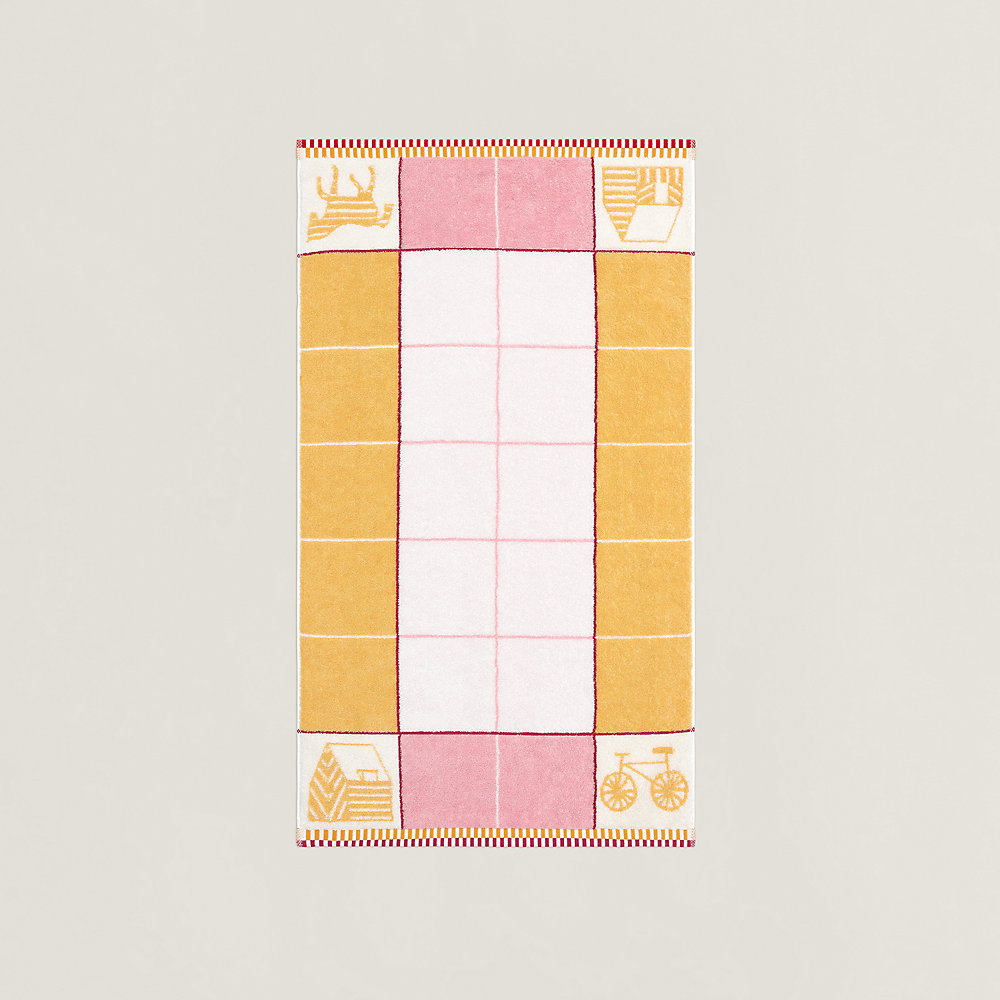 Trousse de toilette éponge | Jaune gold / crème | La Serviette Paris